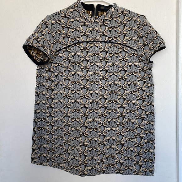 Zara Basic - M women’s Hippie Jacquard Embroidered Mini Dress - Picture 2 of 10